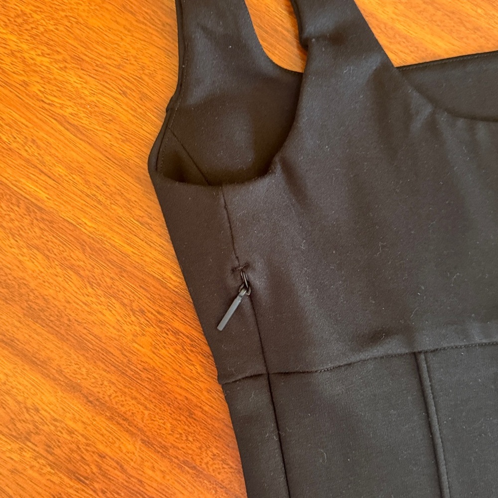 Spanx Ponte Shaping Midi Tank Dress Classic Black Sleeveless Shapewear Cocktail - Picture 10 of 11